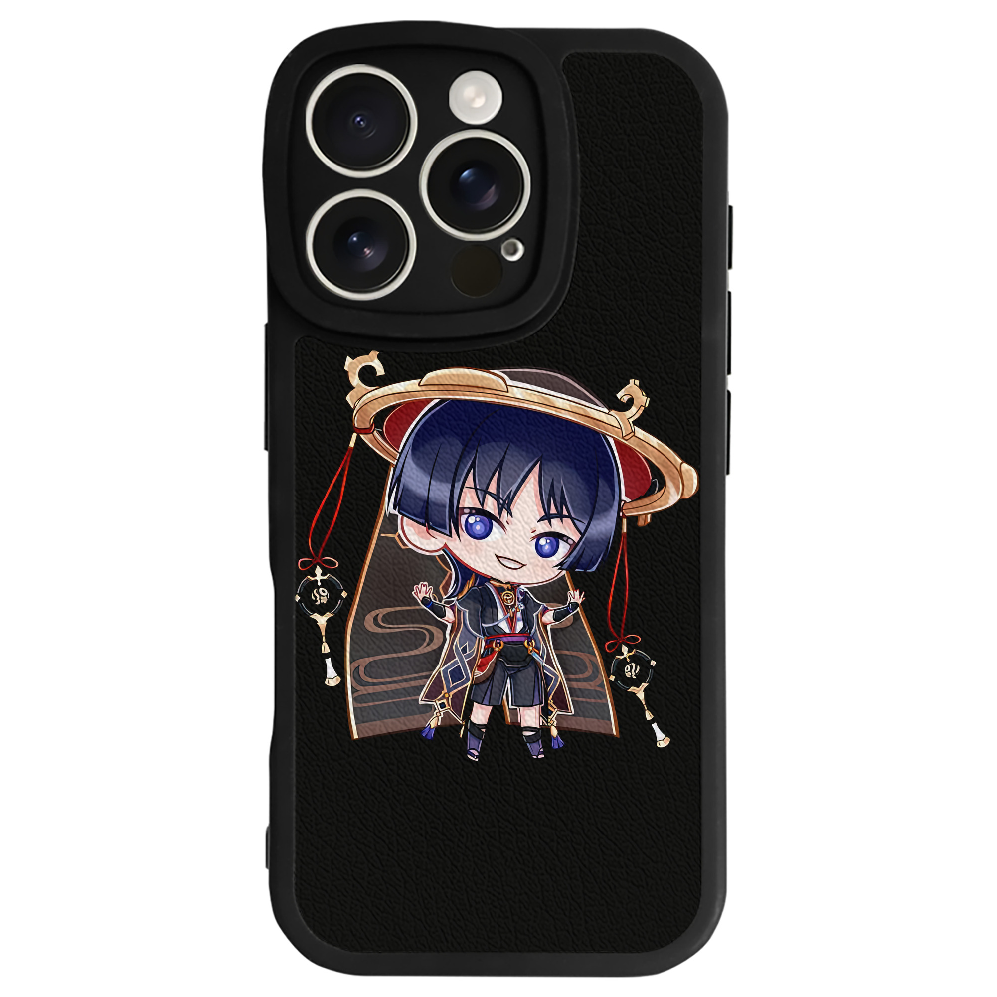 げんし神 さんペい genshin Sanpei 【iPhone 16シリーズ対応】シリコンスマホケース（レザー調） 材質：シリコン